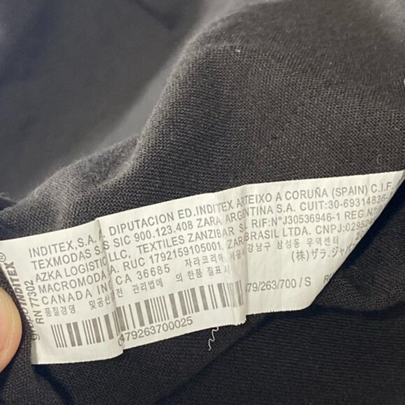 Zara TRF Chain Link Long Sleeve Buttondown Dress Dark Brown size S - Picture 7 of 8